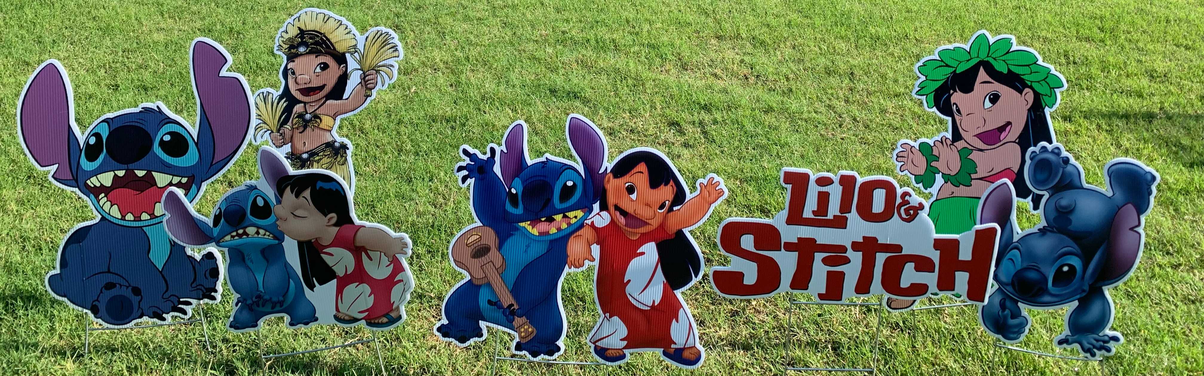 Yard card sign collection lilo and stitch 