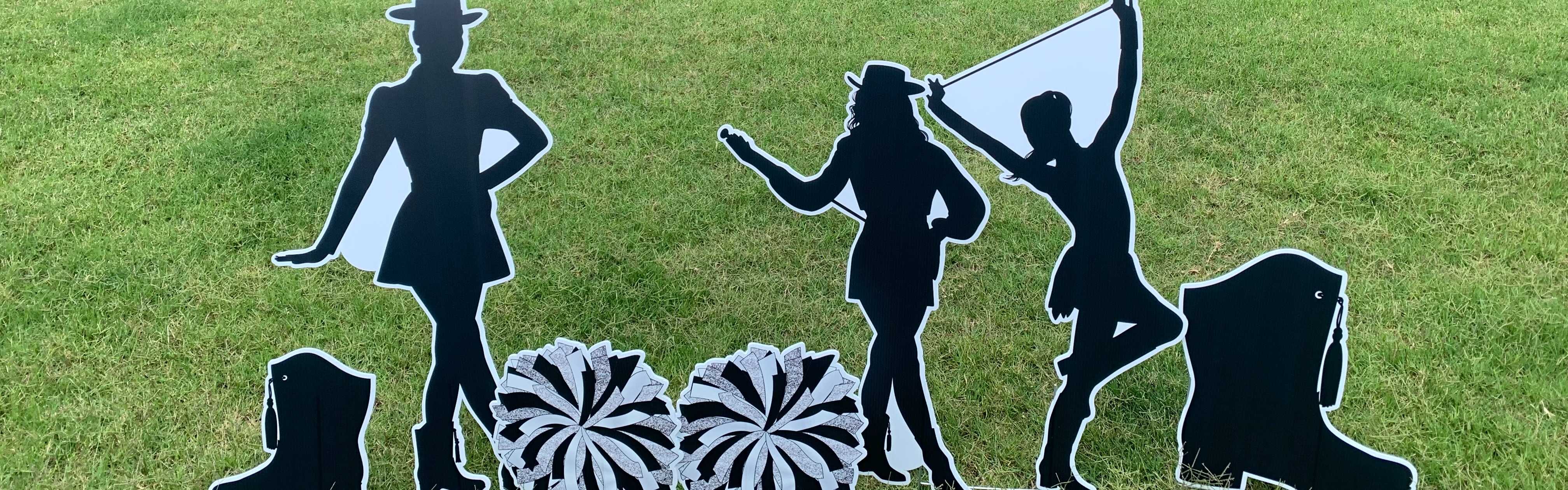 Yard card sign collection silhouette drillteam 