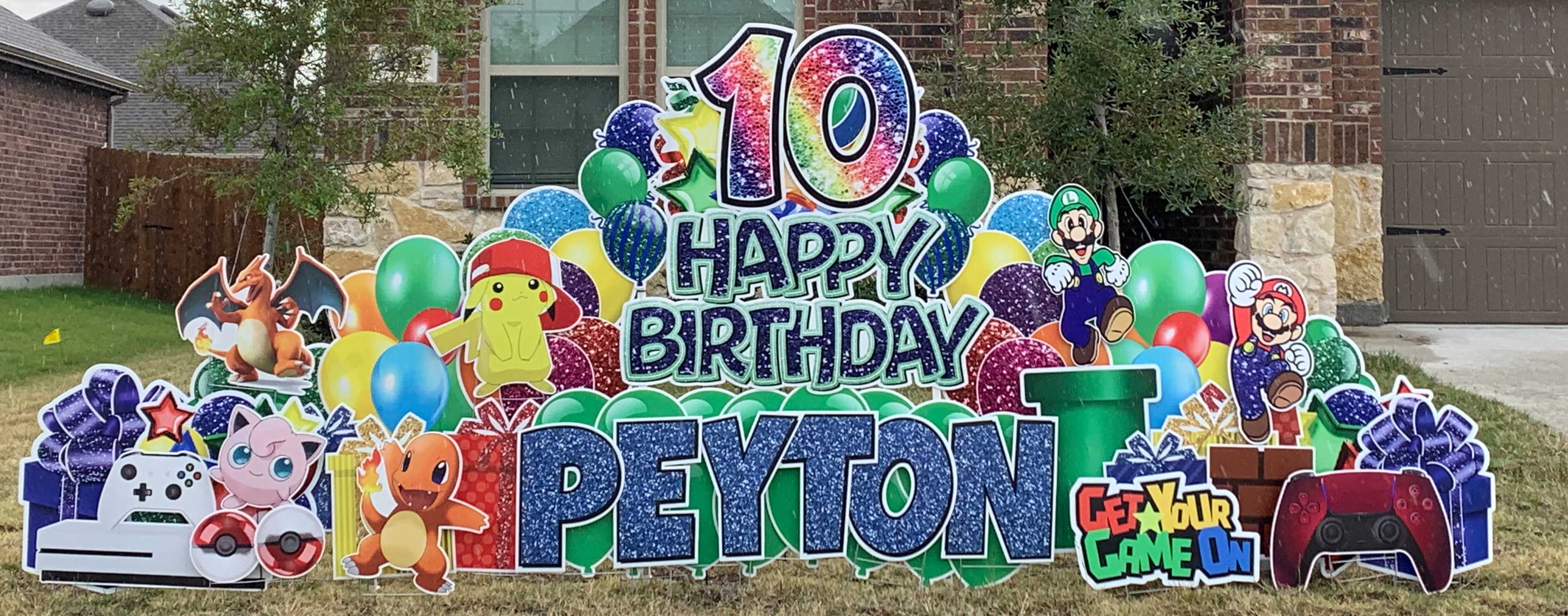 Yard card sign happy birthday peyton 