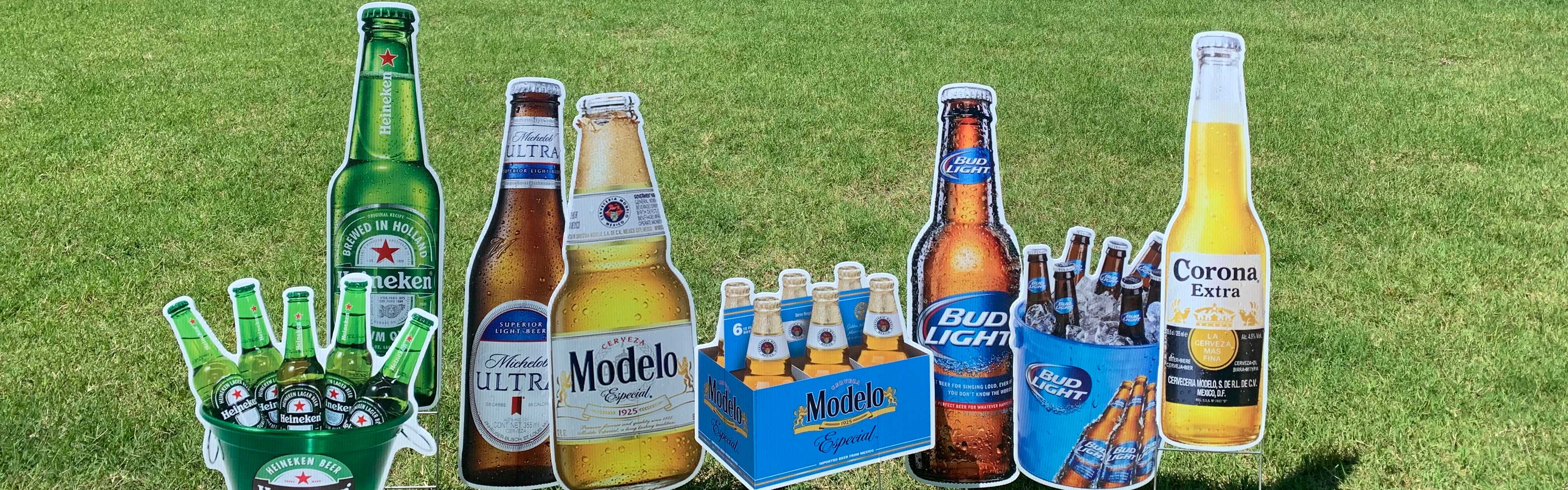 Yard card sign collection beer 