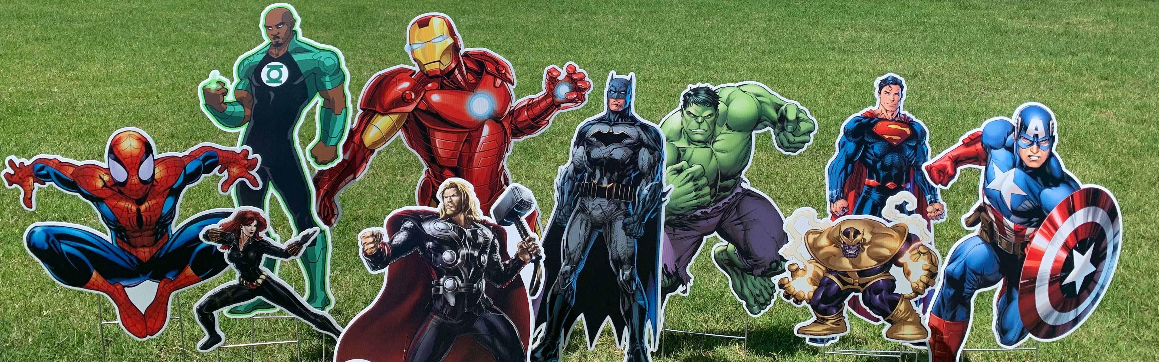 Yard card sign collection marvel 