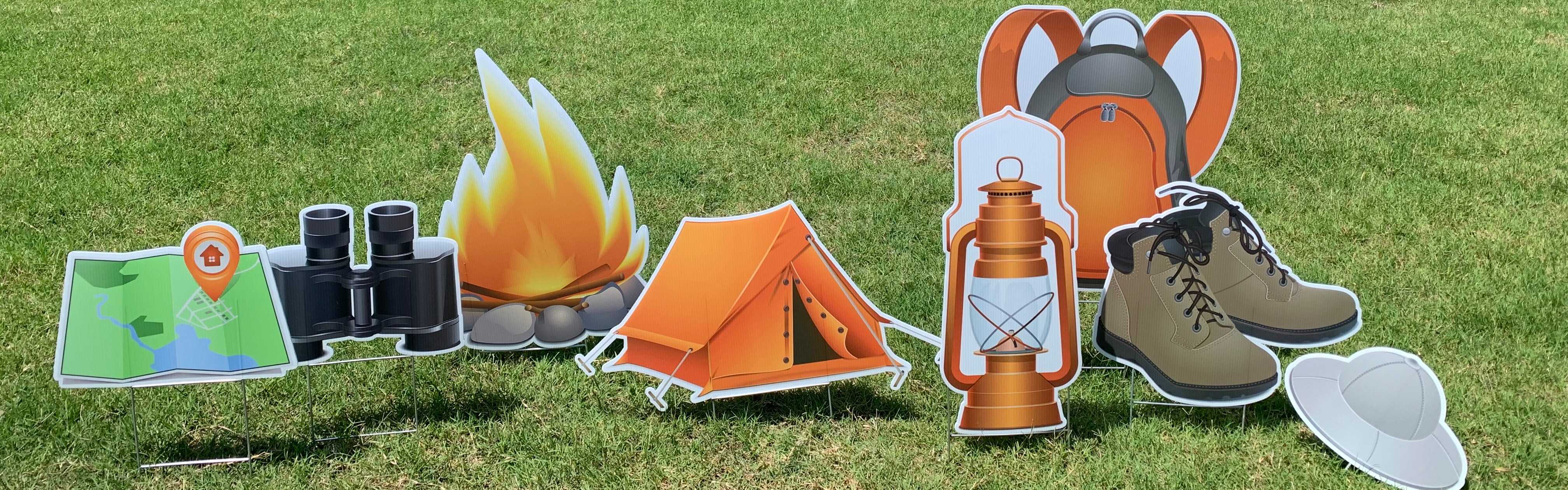 Yard card sign collection camping 